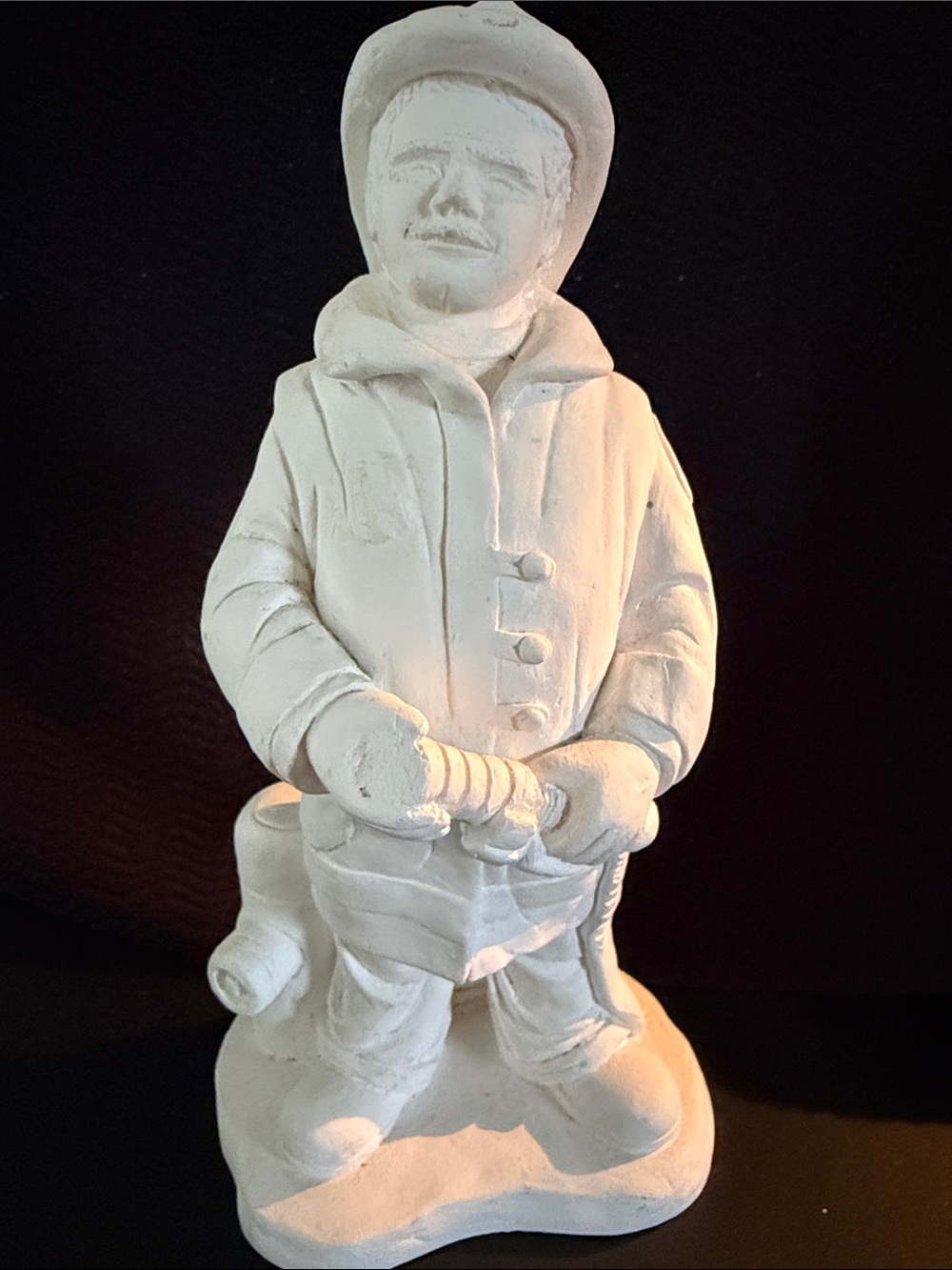 White Ceramic Bisque Fireman U-Paint Figurine - 10.5” tall
